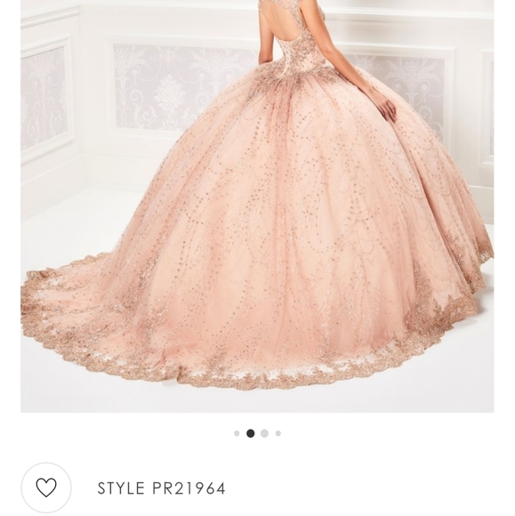 Pageant/ Quinceañera Dress.          Ariana Vara, Rose Gold, size 6 - Picture 5 of 13